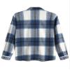 ZAFUL Mens Flannel Shirts Long Sleeve Plaid Pattem Pocket Shackets Tops Dark Blue S view 3