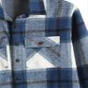 ZAFUL Mens Flannel Shirts Long Sleeve Plaid Pattem Pocket Shackets Tops Dark Blue S view 4