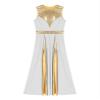Linjinx Women Metallic Color Block Praise Dance Dress Liturgical Worship Robe Tunic Dancewear Performance Costume White X-Large view 3
