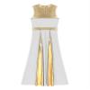 Linjinx Women Metallic Color Block Praise Dance Dress Liturgical Worship Robe Tunic Dancewear Performance Costume White X-Large view 4