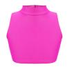 ACSUSS Big Girls Athletic Dance Sports Crop Tops Vest Gymnastics Ballet Cross Back Mock Neck Tank Tops Dancewear Hot Pink 10 Years view 2