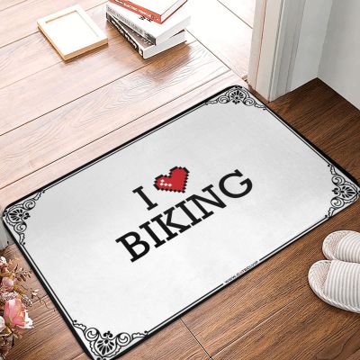 Abipuir Autumn Door Mats Outdoor I Love Biking Doormat Men Stuff Home Bar Accessories (Color : Colour, Size : 50X80CM)