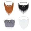 SUNTRADE 4 Pcs Fake Beards False Beards Funny Fake Mustache Fake Whisker for Halloween Costume Party Multicolor view 1