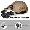 PVS 14 Night Vision Goggles 2X Digital Night Vision Monocular Scope with POM J ARM Helmet Adapter NVG Mount Kits Entry Level view 4
