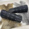 HiiFeuer Medieval Studded Faux Leather Bracers, Vintage Mercenary Arm Guards, Knight Archer Gauntlets for Ren Faire (Black A) view 4