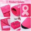 Toulite 12 Sets Breast Cancer Awareness Football Accessories Includes 12 Sports Football Towel 12 Pink Ribbon Wristbands Pink Sweatband 12 Breast Cancer Awareness Socks with Stripes view 3