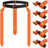 Junkin 6 6/8/10 Players Flag Football Sets Adjustable Football Belts and Flags for Youths Teens Kids Adults Players Sports Team (Orange) view 1