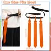 Junkin 6 6/8/10 Players Flag Football Sets Adjustable Football Belts and Flags for Youths Teens Kids Adults Players Sports Team (Orange) view 2
