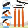Junkin 6 6/8/10 Players Flag Football Sets Adjustable Football Belts and Flags for Youths Teens Kids Adults Players Sports Team (Orange) view 4