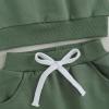 Kupretty Toddler Baby Boy Fall Winter Clothes Color Block Long Sleeve Sweatshirt Pullover Tops + Joggers Pants Outfit Set (C Light Gray Green, 12-18 Months) view 4