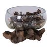 House Nordic Teak and Glass Water Drop 15 cm view 3