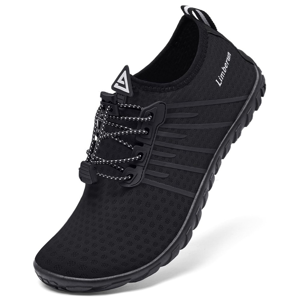 Limberun Water Shoes for Women & Men - Beach & Pool Shoes, Stay Comfortable & Protected - Black, 14W/13M