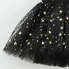 Jelly Brynn Toddler Big Girls Stars Moon Sequins Tutu Skirt Layered Princess Ballet Dancing Tulle Skirt with Hair Clip (M, Black) view 3