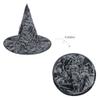 SIQITECHNO Adult Tattered Witch Hat With Long Beard Set Wizard Costume Hat Beard Suit for Cosplay Halloween Party Accessories view 3