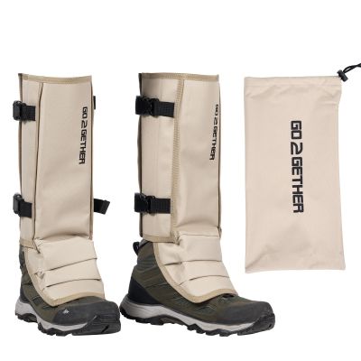 G2 GO2GETHER Snake Gaiter, Durable Snake Guard Gaiters for Hunting, Waterproof Snake Legging Chap for Men and Women,Snake Bite Protection Gaiter for Lower Leg with Adjustable Size(Khaki, M)