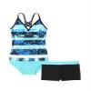 Hedmy Kids Girls 3 Pieces Tankini Swimsuit Sleeveless Floral Printed Tops with Shorts Bottoms Set Bathing Suit Type C 12 Years view 1