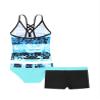 Hedmy Kids Girls 3 Pieces Tankini Swimsuit Sleeveless Floral Printed Tops with Shorts Bottoms Set Bathing Suit Type C 12 Years view 2