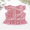 ACSUSS Kids Girls Shiny Metallic Camis Top Gymnastics Ballet Dance Camisole Leotard Tank Tops Vest Dancewear Pink 12 Years view 4