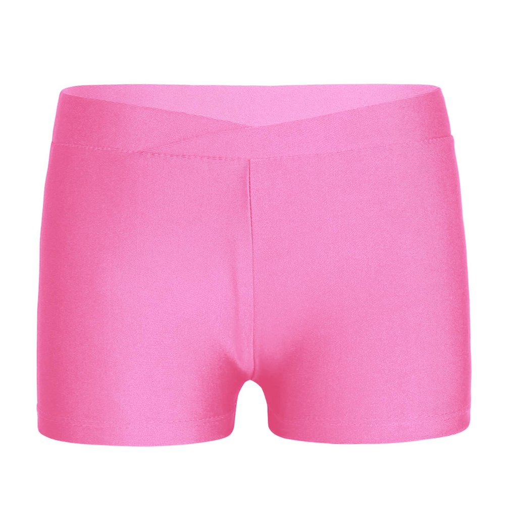 ACSUSS Kids Girls Dance Sports Shorts Ballet Dance Gymnastics Boy Cut Shorts Stetchy Athletic Booty Short Activewear Pink C 3-4 Years