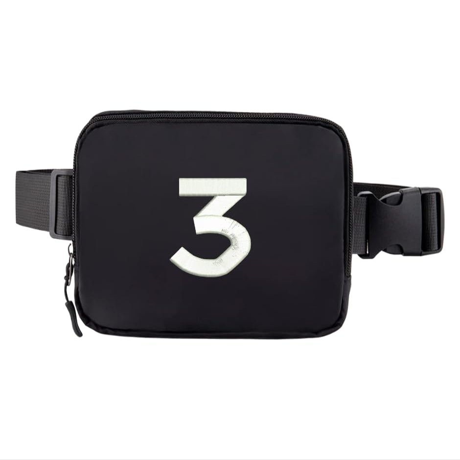 Belt Bag Chance 3 Fanny Pack Dupes Mini Fanny Pack Rapper Crossbody Lemon Bags for Women and Men Waterproof Everywhere Belt Bag (Black)