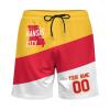 Custom Football Shorts Men's Shorts Personalized Name Number Quick Dry Elastic Waist Shorts Fans Gifts view 1
