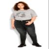 Avenue Women's Plus Size Status Skinny Jean Washed Black view 2
