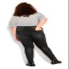 Avenue Women's Plus Size Status Skinny Jean Washed Black view 4