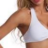 Womens Strapless Tight-Fitting Side Tether Split Swimsuit Pure Colour Bathing Suits Backless Hanging Neck Bikini (Color : White, Size : X-Large) view 2