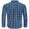 Alimens & Gentle Long Sleeve Button Down Shirts for Men Navy White Check Button Up Shirt Casual Oktoberfest Plaid Shirt view 2