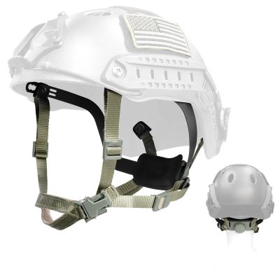 Yzpacc Tactical High Cut Helmet Chin Strap Adjustable Dial 4 Points Suspension System with Bolts and Screws for Tactical High Cut HL-31/HL-32 Fast MICH Bump Helmet Accessory