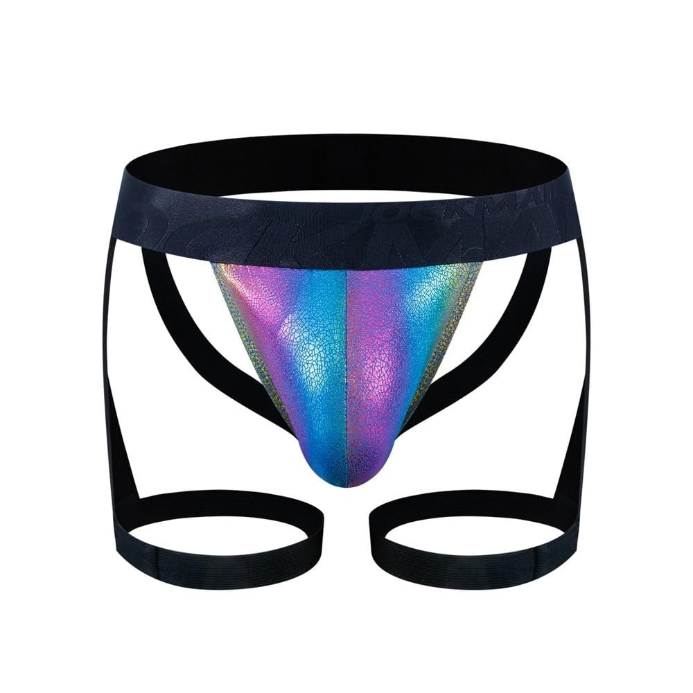 JOCKMAIL Jockstrap Athletic Supporters Leggings for Men Jock Strap Male Underwear (as1, alpha, m, regular, regular, Rainbow)