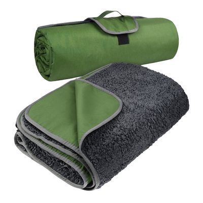 Tirrinia Large Waterproof Outdoor Blanket, Soft Warm Windproof Stadium Blanket with Sherpa Fleece and Foldable for Outdoor Sport, Baseball, Football, Beach, Concerts, Car,66" x 90"