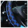 FUERU Car Steering Wheel Cover Set Car Steering Wheel Cover Simple Carbon Fiber Leather Grip Comfortable Car Interior Gifts (Color : 2#) view 4