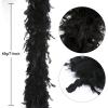 Starsouce 60 Grams 72 Inches Long Turkey Feather Boa Halloween Costume Cosplay Dancing Dress Up Feather Boa Holiday Decors view 2