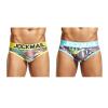 JOCJMAIL 2PCS/Pack Mens Briefs Mens Comfortable Underwear Playful Printed Men Briefs Mens Briefs Underwear Pack (as1, alpha, l, regular, regular, 325+326) view 1