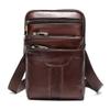 Leather Cell Phone Belt Pack Bag - Men's Vertical Smartphone Belt Loop Holster - Multi-Purpose Travel Messenger Pouch Shoulder Pack Wallet view 1