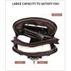 Leather Cell Phone Belt Pack Bag - Men's Vertical Smartphone Belt Loop Holster - Multi-Purpose Travel Messenger Pouch Shoulder Pack Wallet view 2