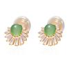 LIGHT RAIN Clip-On Earrings Stud for Non-Pierced Ears, Forest Sparkling Design Jewelry, Comfortable All-Day Wear view 2