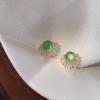 LIGHT RAIN Clip-On Earrings Stud for Non-Pierced Ears, Forest Sparkling Design Jewelry, Comfortable All-Day Wear view 4