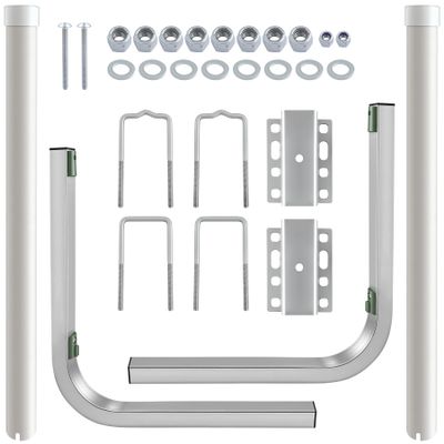C CLINK 60'' 316L Stainless Steel Trailer Post Guide on Anti seawater Corrosion Boat Trailer Guide-ons-60in 2*UPVC Tube Trailer Guide Bars with Cushioned Rubber pad