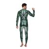 Urmycos Men's Animal Print Halloween Costume Bodysuit Jumpsuit for Cosplay Party Green Snake L view 2