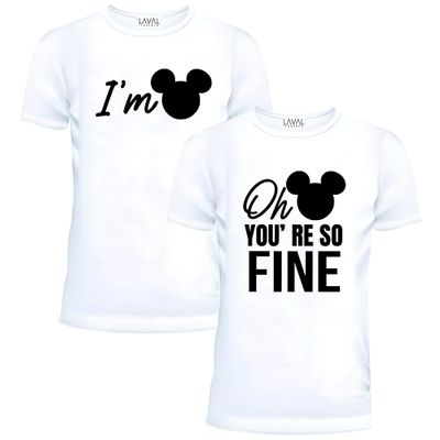 Matching Shirts for Couples His Her Couples Love Shirt Men's Women Funny T-Shirts Set Outfit. 23 Women L/Men XXL White