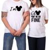 Matching Shirts for Couples His Her Couples Love Shirt Men's Women Funny T-Shirts Set Outfit. 23 Women L/Men XXL White view 2
