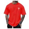 Men Shirts Graphic Personalised Funny Dad Shirts for Men Round Neck Short Sleeve Loose Summer Tops Fashion with Creative Letters Retro Print Clothing Mens Big and Tall Tee 4-Red 2XL view 1
