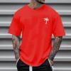 Men Shirts Graphic Personalised Funny Dad Shirts for Men Round Neck Short Sleeve Loose Summer Tops Fashion with Creative Letters Retro Print Clothing Mens Big and Tall Tee 4-Red 2XL view 2