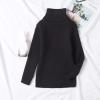Boys Girls Solid Pullover Sweater Warm Soft Knit Long Sleeve Sweater Kids Turtleneck Crochet Stripe (Black, 4-5 Years) view 2