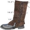 PROCOS Pirate Leg Covers Medieval Faux Leather Boot Covers Renaissance Steampunk Leg Covers (Coffee) view 4