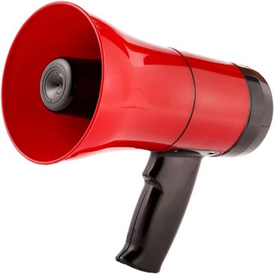 POCHY Hand Megaphone 25w Portable with Volume Control Referee Bullhorn Speaker Modern Outdoor Activities Referee Megaphone Speaker