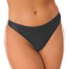 Rswnyirn Women's Oil Glossy Brazilian Ice Silk Thong Panties HIPS Tangas Bikini Briefs Underwear Black X-Large view 2