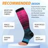 CTHH 3 Pack Open Toe Compression Socks for Women & Men, Toeless Knee High Stockings for Circulation Support,Red Blue Gray Large-X-Large view 3